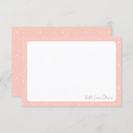 Romantische Coquette Blush Pink Herz Dankeskarte