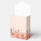 Romantische Coral Floral Rose Peach Garden Hochzei Geschenkschachtel (Geöffnet)