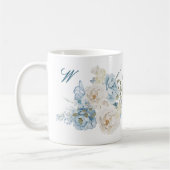 Romantische Cotswolds Winter Florals Monogram Kaffeetasse (Links)