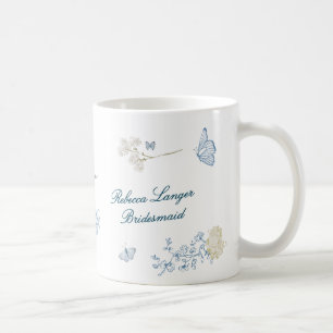 Romantische Cotswolds Winterblumen Brautjungfer Kaffeetasse