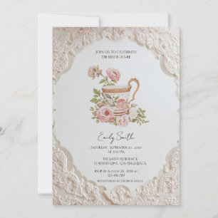 Romantische CottageCore Bridal Dusche Einladung