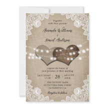 Romantische Country Burlap Lights Floral Lace Hoch