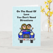 Romantische Coupé-Fahrt mit Car Card Karte (Gelbe Blume)
