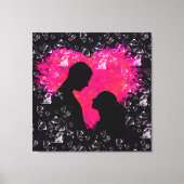 Romantische Couple Art Wrapped Canvas Leinwanddruck (Vorderseite)