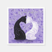 Romantische Couple Cat Napkins mit Text - I Liebe Serviette (Vorderseite)