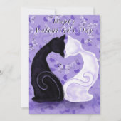 Romantische Couple Cat Valentine's Day Card (Vorderseite)