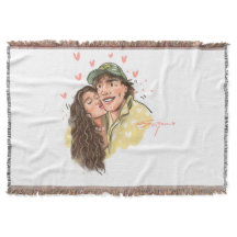 Romantische Couple Illustration Throw Blanket