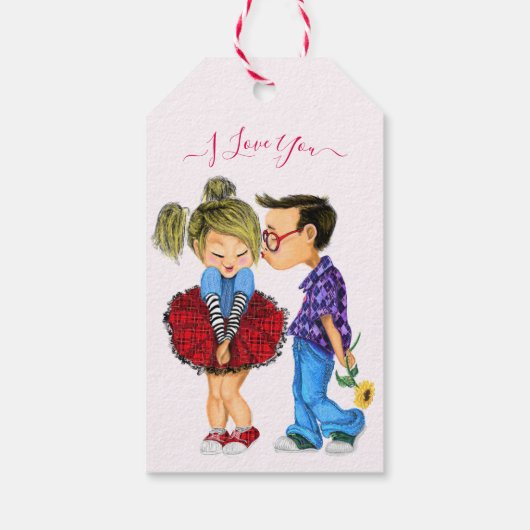 Romantische Couple-Liebe-Geschenktasten - I Liebe Geschenkanhänger (Rückseite)