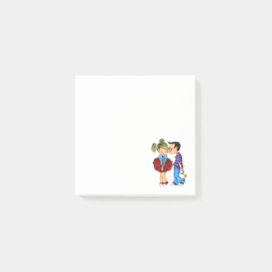 Romantische Couple Liebe Post it Notes Post-it Klebezettel (Vorderseite)