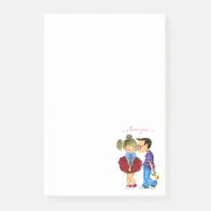 Romantische Couple Liebe Post it Notes Post-it Klebezettel