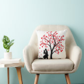 Romantische Couple Silhouette Liebe Baumkiefer Kissen (Stuhl )