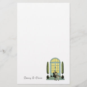 Romantische Couple Wedding Verlobung Briefpapier