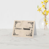 Romantische Cowboy-Valentine-Tageskarte Karte (Gelbe Blume)