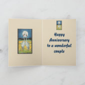 Romantische Cranos Moon Personalisierte Jubiläumsk Karte (Innenseite)