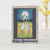 Romantische Cranos Moon Personalisierte Jubiläumsk Karte (Gelbe Blume)