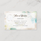 Romantische Cream Floral Elegante Website Boutique Visitenkarte (Rückseite)