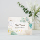 Romantische Cream Floral Erinnerung Postkarte (Stehend Vorderseite)