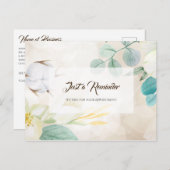 Romantische Cream Floral Erinnerung Postkarte (Vorne/Hinten)