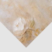 Romantische Cream White Roses Hochzeit Seidenpapier (Detail)