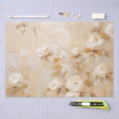 Romantische Cream White Roses Hochzeit Seidenpapier (Handwerk)