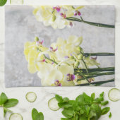 Romantische Creme & Lilac Orchids Geschirrtuch (Gefaltet)