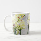 Romantische Creme & Lilac Orchids Kaffeetasse (Links)