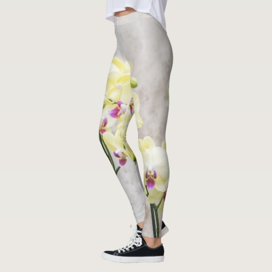 Romantische Creme & Lilac Orchids Leggings (Links)