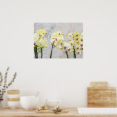 Romantische Creme & Lilac Orchids Poster (Küche)