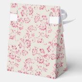 Romantische Creme Pink Glitzer Blumenzehen Geschenkschachtel (Rückseite)