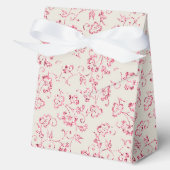 Romantische Creme Pink Glitzer Blumenzehen Geschenkschachtel (Vorderseite)