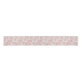 Romantische Creme Pink Glitzer Blumenzehen Ripsband (Vorderseite)