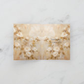 Romantische Creme-Rose Vielen Dank Dankeskarte (Innenseite)