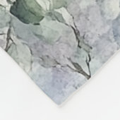 Romantische creme-violette Blumen Fleecedecke (Ecke)