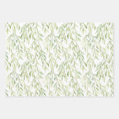 Romantische cremefarbene Rosen Hochzeitsbrunchen-H Geschenkpapier Set (Vorderseite 2)