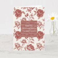 Romantische cremefarbene rote Rosen Florale Jubilä