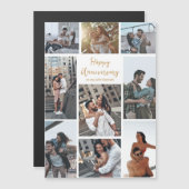 Romantische Custom Anniversary Foto Collage Magnet (Vorne/Hinten)