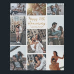 Romantische Custom Anniversary Modern Foto Collage Künstlicher Leinwanddruck<br><div class="desc">Chic personalisierbare Foto Collage Imitate Leinwand drucken für Ihren Mann,  Ehefrau,  Freundin oder Freund auf Ihrem Jubiläum. Fügen Sie 9 Ihrer Lieblings-Beziehung,  Verlobung oder Hochzeitsgeschenke hinzu und bestellen Sie diesen Foto als romantisches Wanddekor für Ihren Partner. Ein wunderschönes personalisiertes Geschenk voller Erinnerungen.</div>