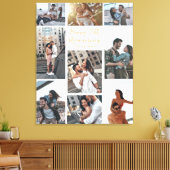 Romantische Custom Anniversary Modern Foto Collage Leinwanddruck (Insitu (Wohnzimmer))
