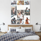 Romantische Custom Anniversary Modern Foto Collage Leinwanddruck (Insitu (Schlafzimmer))