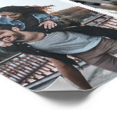 Romantische Custom Anniversary Modern Foto Collage Poster (Ecke)