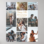 Romantische Custom Anniversary Modern Foto Collage Poster (Vorne)