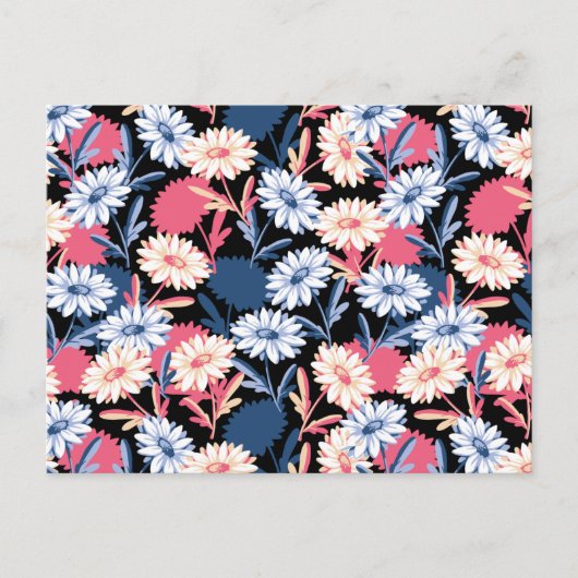 Romantische Daisy-Blume Postkarte (Vorderseite)