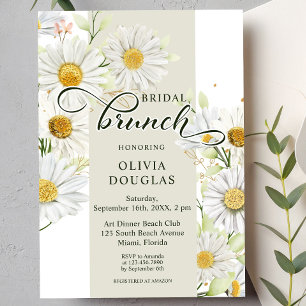 Romantische Daisy Botanische Florale Vogel Dusche Einladung