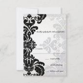 Romantische Damask-Schatten Damask Hochzeit-UAWG RSVP Karte (Vorderseite)