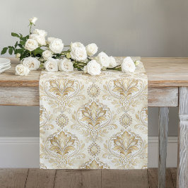 Romantische Damasky Table Runner Watercolor Elfenb Großer Tischläufer