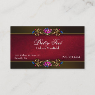 Romantische Damast-und GoldVisitenkarte Visitenkarte