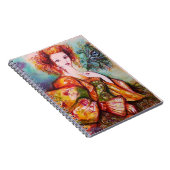 ROMANTISCHE DAME MIT PFauenfeder Notizblock (Rechte Seite)