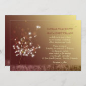 Romantische Dandelion Garden Wedding Einladung (Vorne/Hinten)