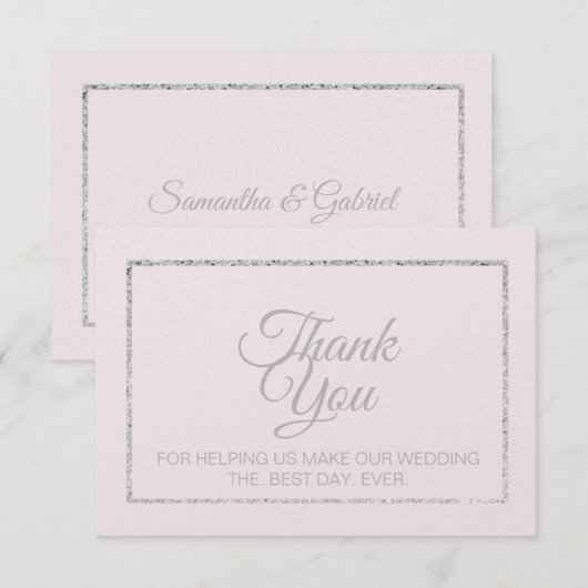 Romantische Dankeskarten Einladung (Vorne/Hinten)