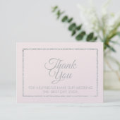 Romantische Dankeskarten Einladung (Stehend Vorderseite)